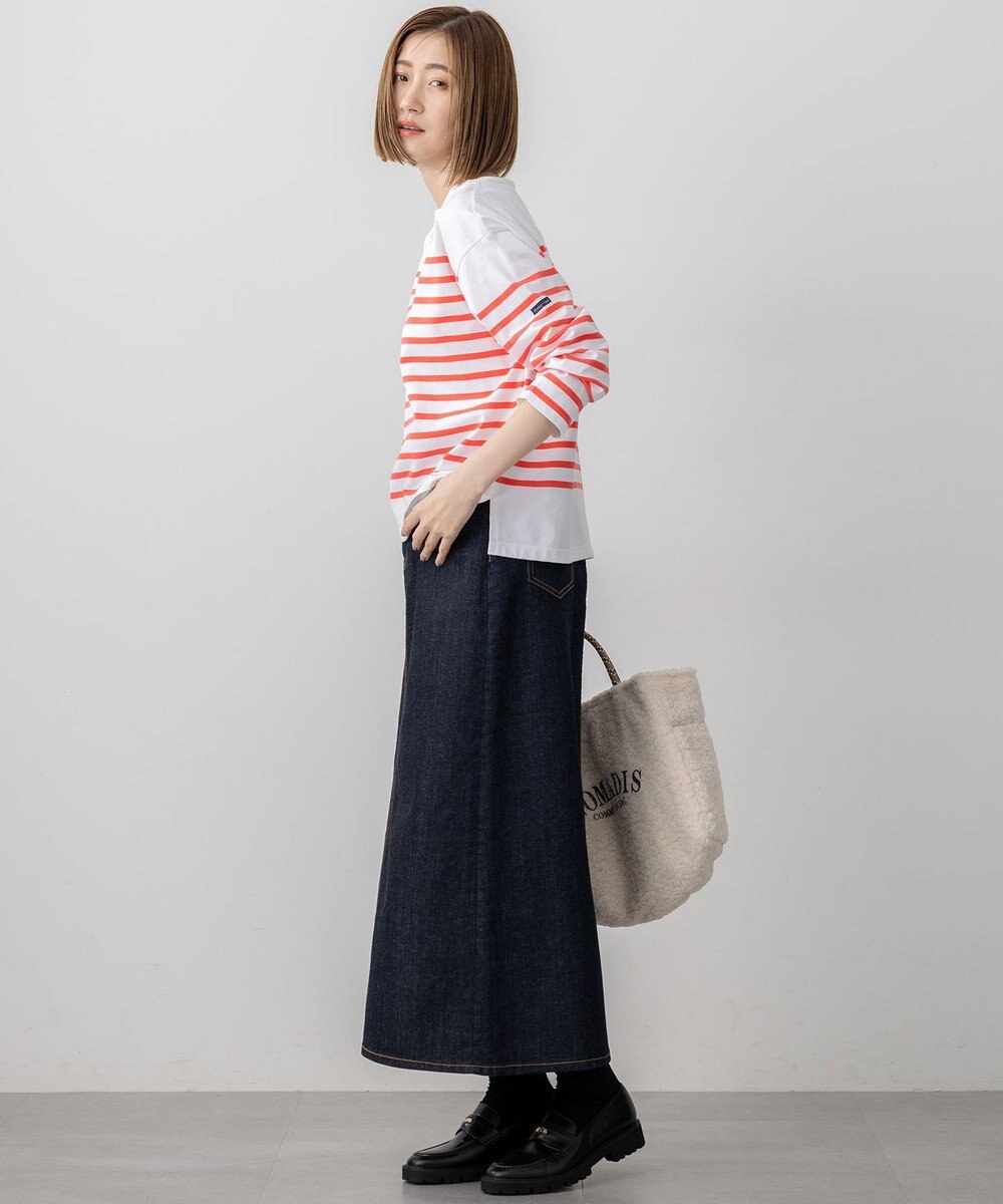 23区 L 【洗える】Armor-lux パネルボーダー 長袖Tシャツ 