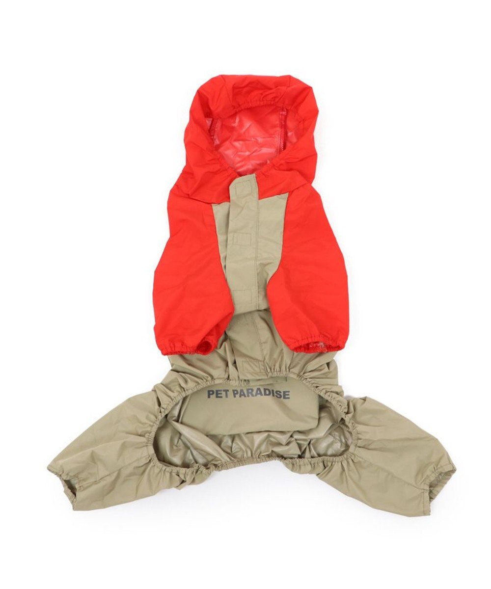 PET PARADISE ペットパラダイス 足付 レインコート 《赤》 小型犬 
