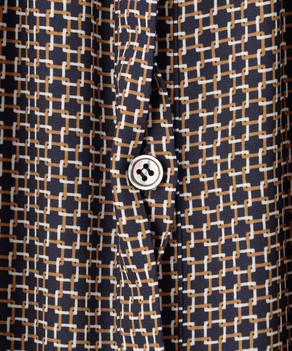 23区 【洗える】スクエアチェーンプリント ワンピース 