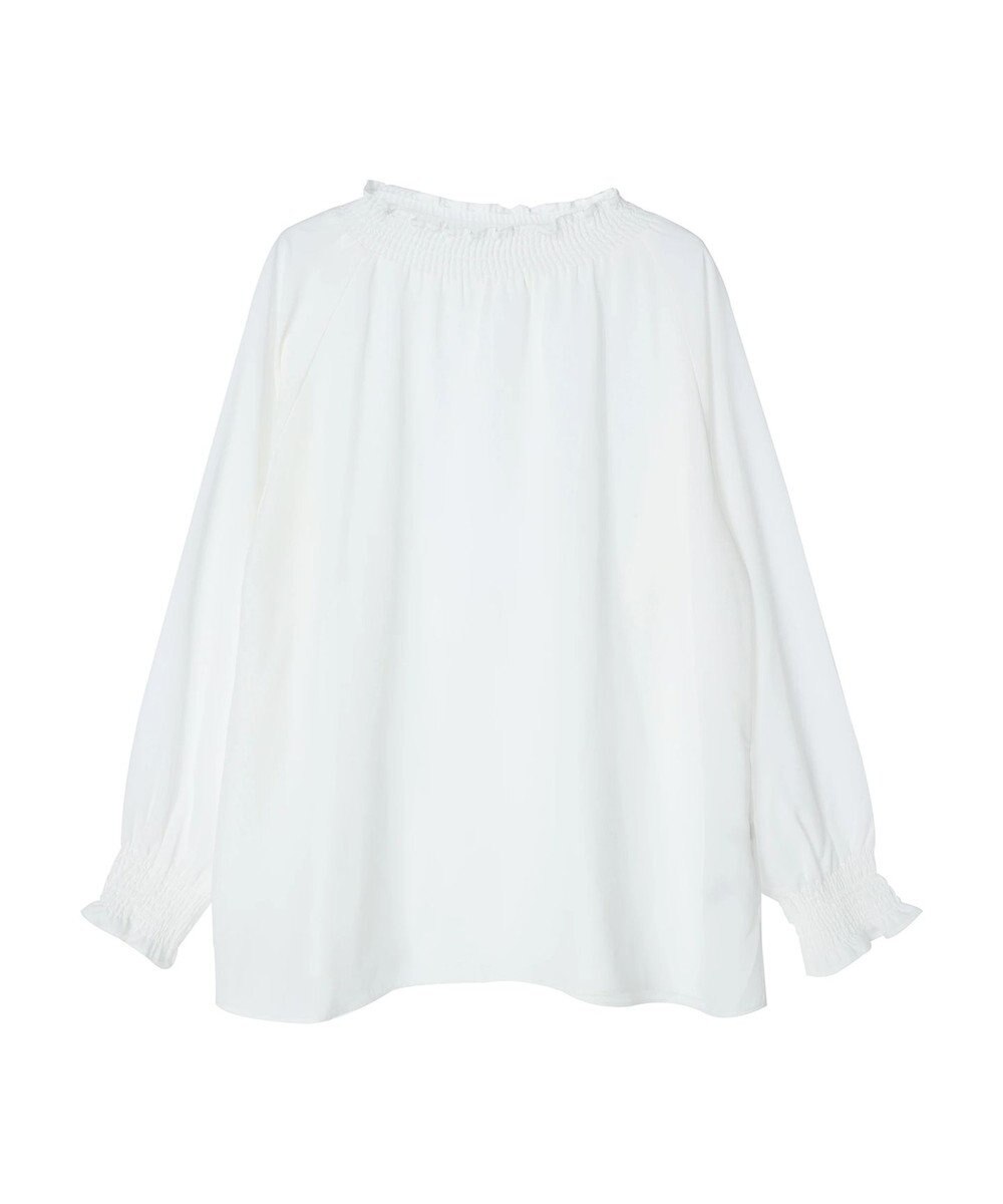 earth music&ecology シャーリングネックブラウス 