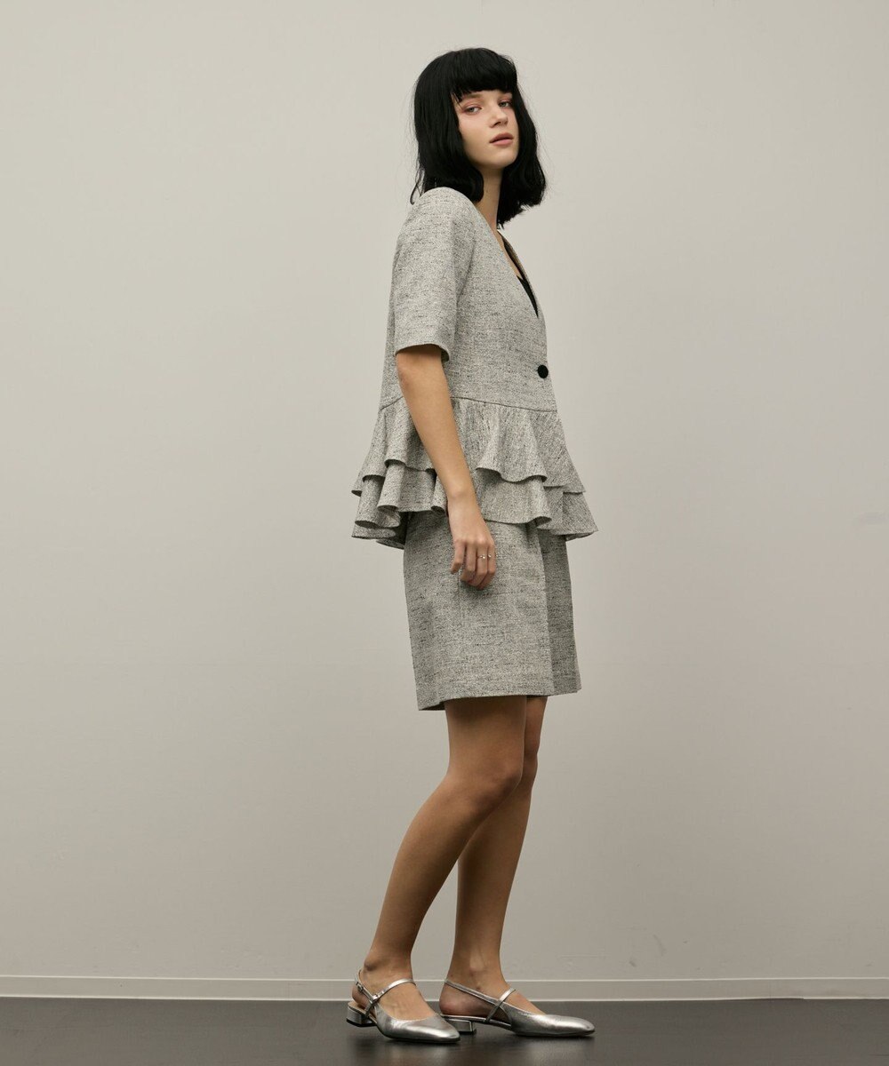 GRACE CONTINENTAL ツイードタックショートパンツ 