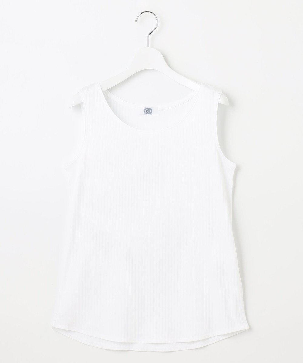 J.PRESS LADIES コットンリブ ノースリーブ カットソー 