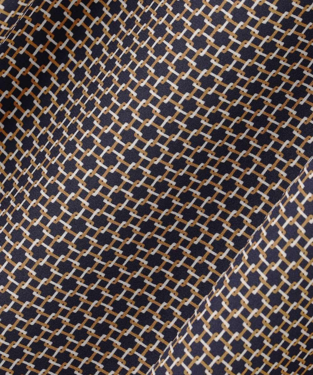 23区 L 【洗える】スクエアチェーンプリント ワンピース 