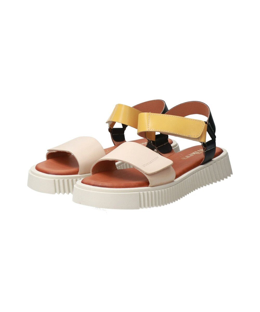 INTER-CHAUSSURES 【Wikers】ソフトスクエアトウ厚底サンダル 