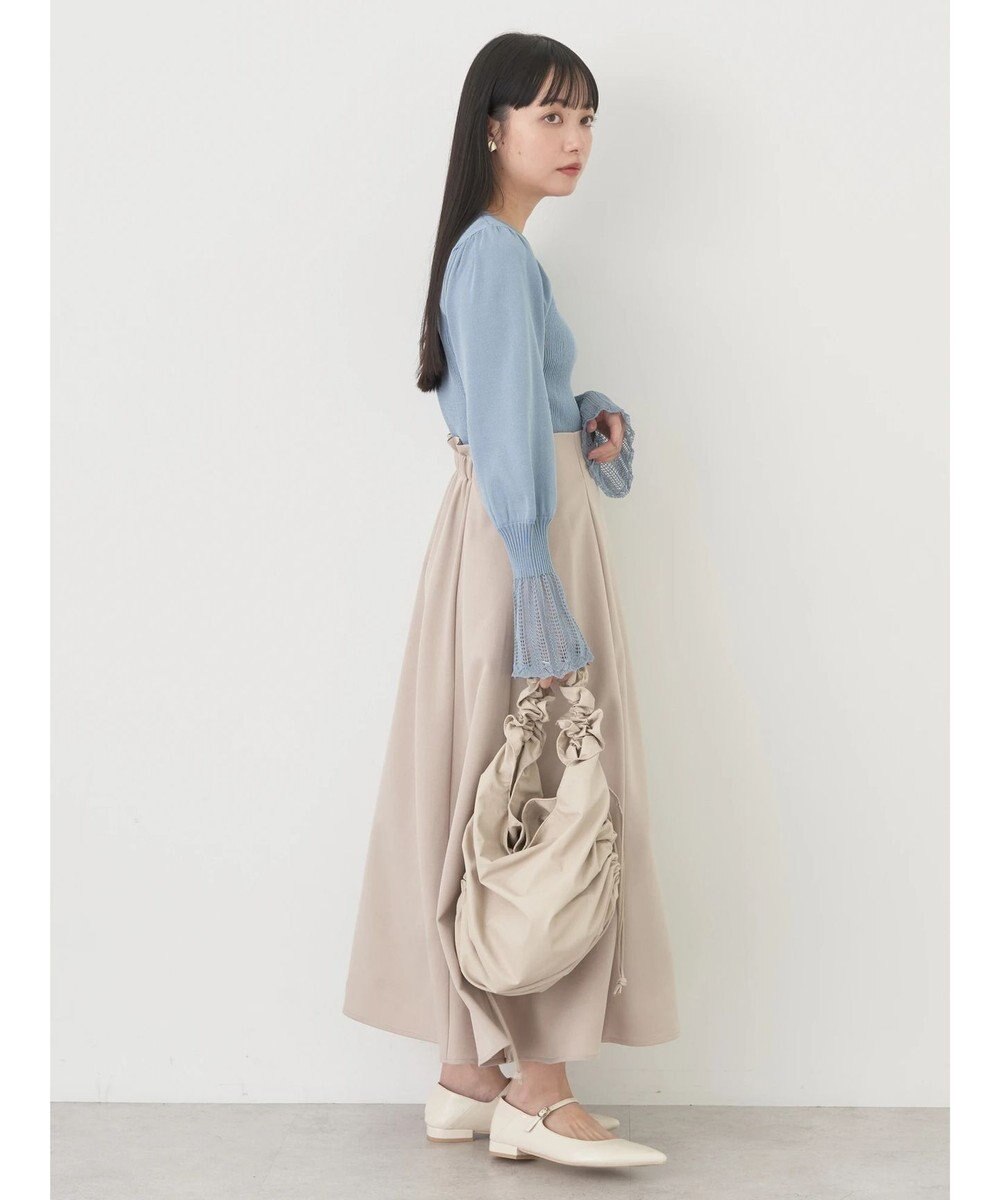 earth music&ecology 袖ポイントニットプルオーバー 