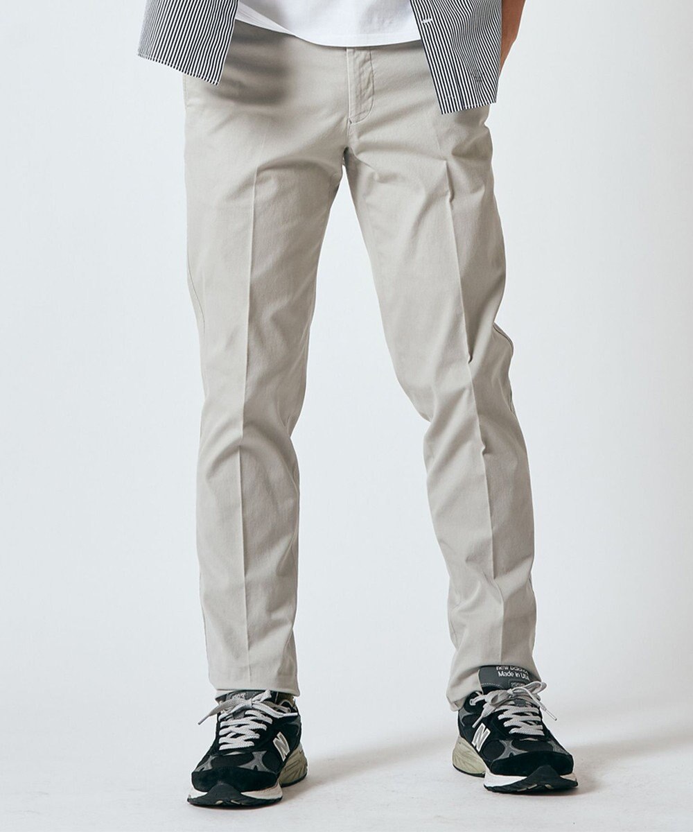 J.PRESS MEN オーガニックコットントリコチンストレッチ スローンパンツ 