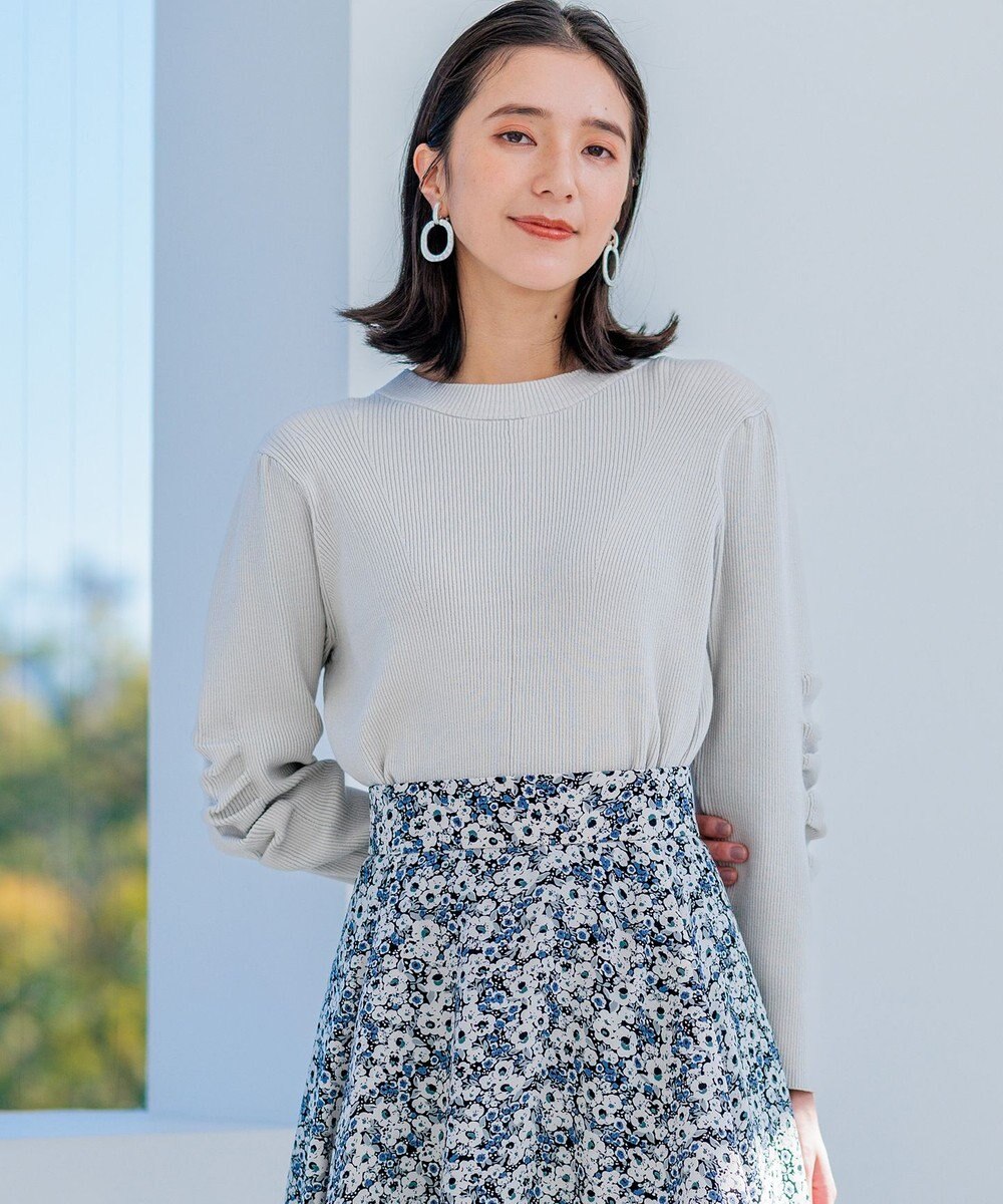 組曲 Elena フリルスリーブ ニットプルオーバー 