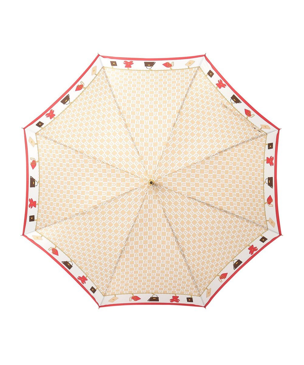 MOONBAT FURLA 長傘 チャーム＆ロゴプリント UV 耐風 日本製 