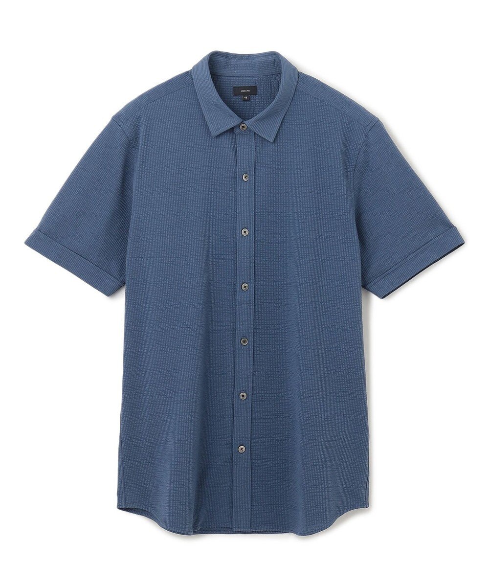 JOSEPH HOMME コンパクトサッカージャージー　レギュラーカラー半袖シャツ 