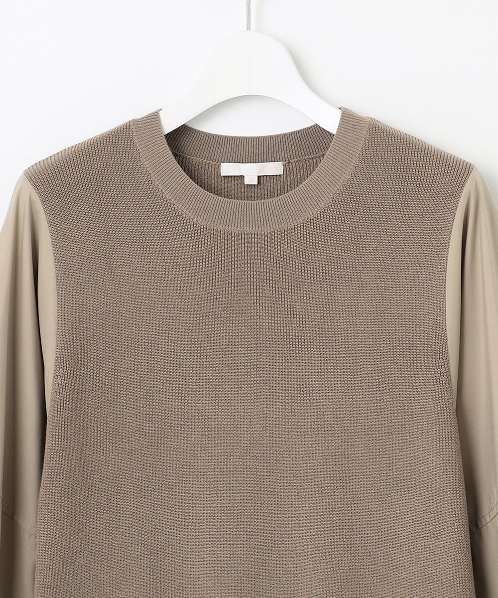 自由区 L 【カタログ掲載・洗える】ハイツイストコットンアセテート異素材コンビ トップス 