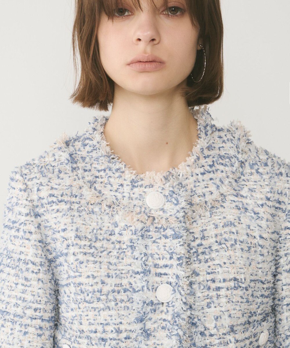 GRACE CONTINENTAL フリンジツイードジャケット 