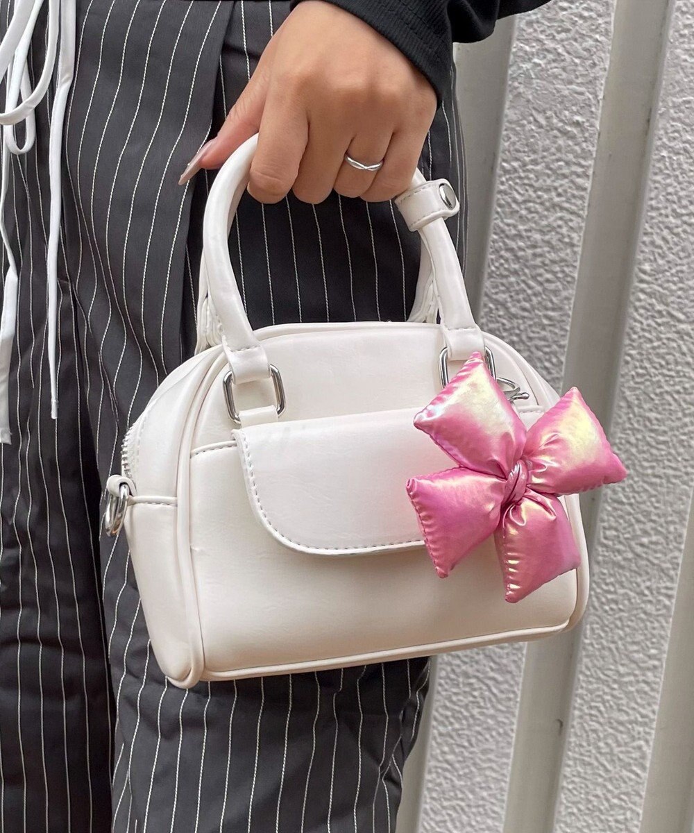 WEGO メタリッククッションリボンキーホルダー 