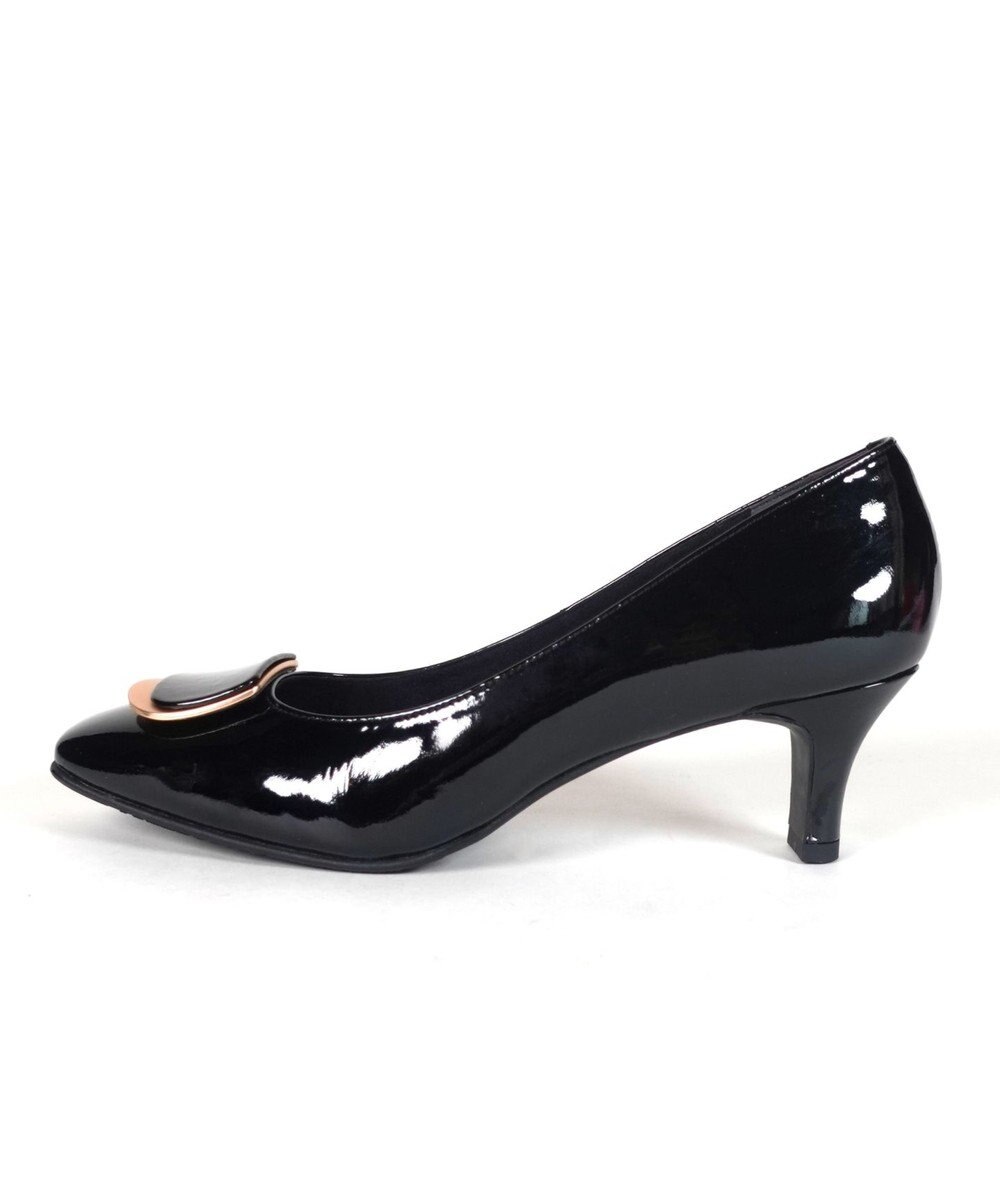 Dominic3 スクエアモチーフ レザーパンプス 