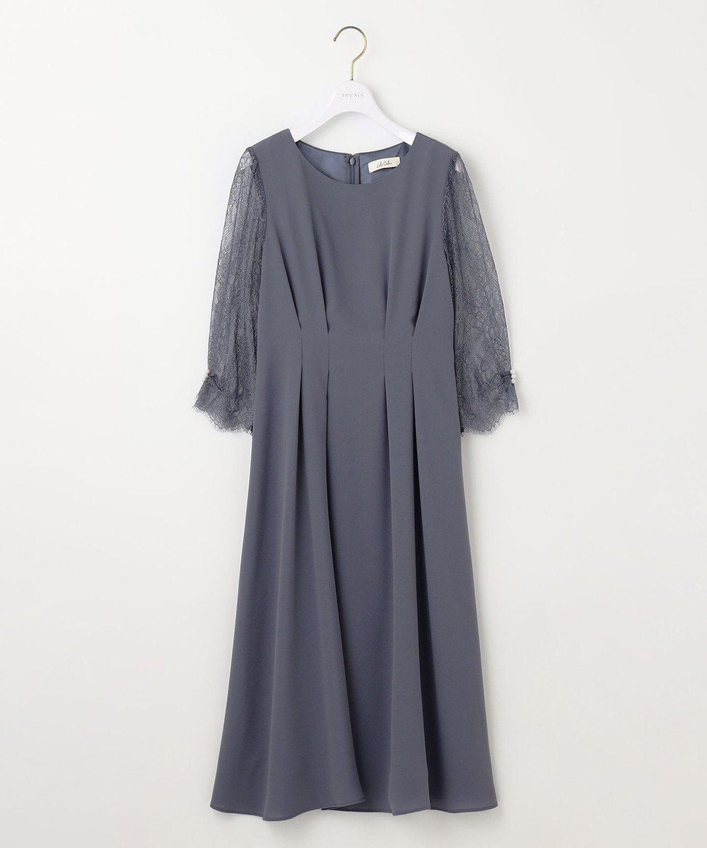 ANY SIS 【Lily Calin】レーススリーブタック ドレス 