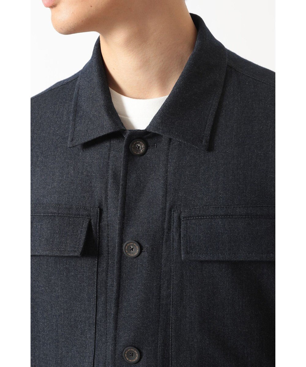 DAKS ウールデニム ユーティリティ オーバーシャツ 