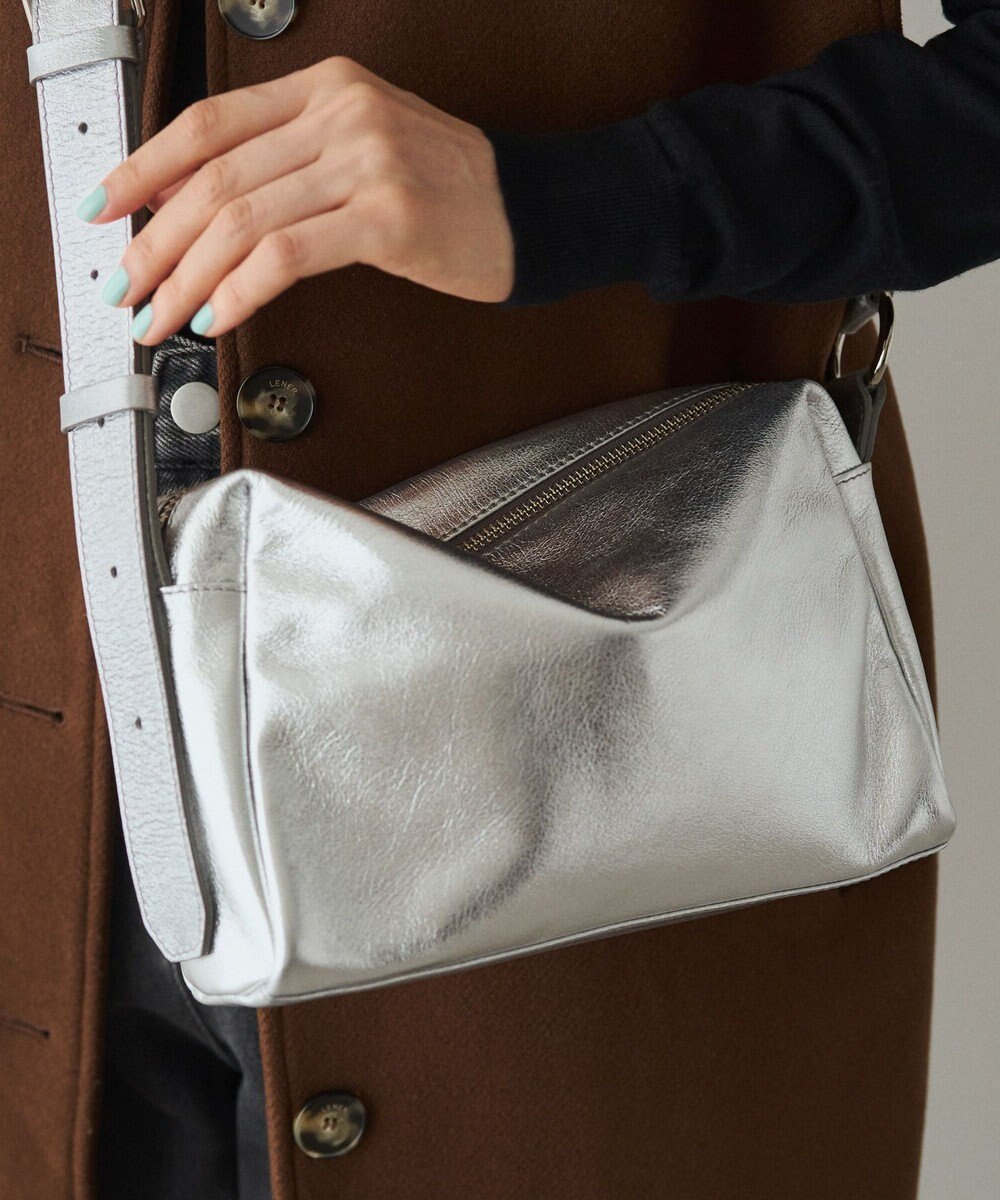 russet 【2025AW新作】レザースクエアショルダーバッグ(CE-1575) 