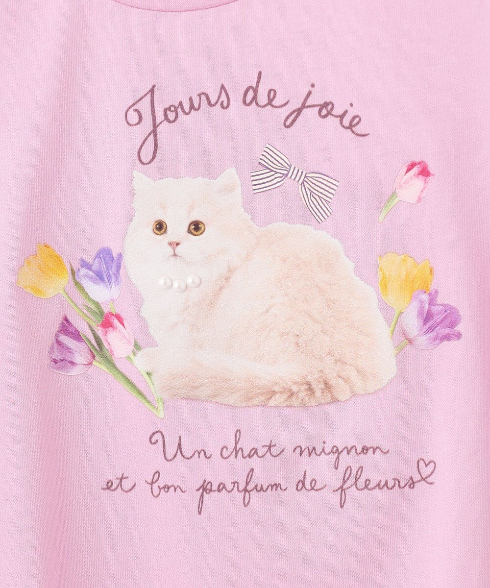 ANY KIDS フォトプリント ネコ Tシャツ 