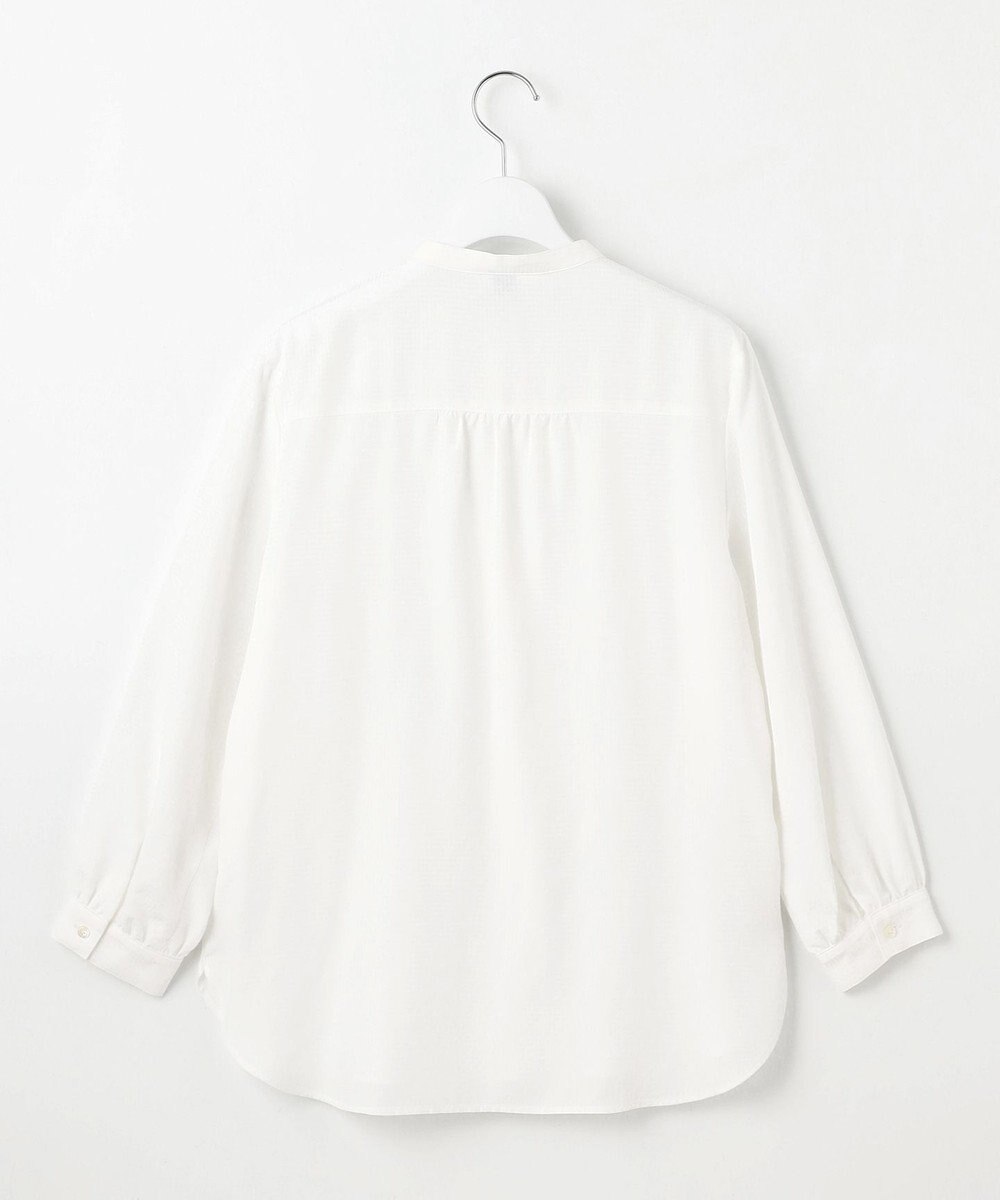 J.PRESS LADIES S 【洗える】アセVisシャドーギンガム シャーリング ブラウス 