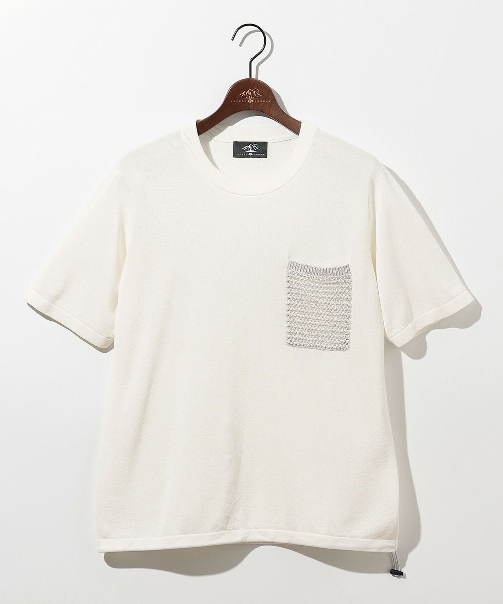 JOSEPH ABBOUD MOUNTAIN 【エコ素材・軽量・通気性・速乾性】ペーパーヤーンニット Ｔシャツ 