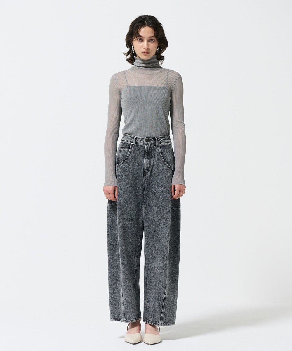 GRACE CONTINENTAL シアーリブタートルトップ 