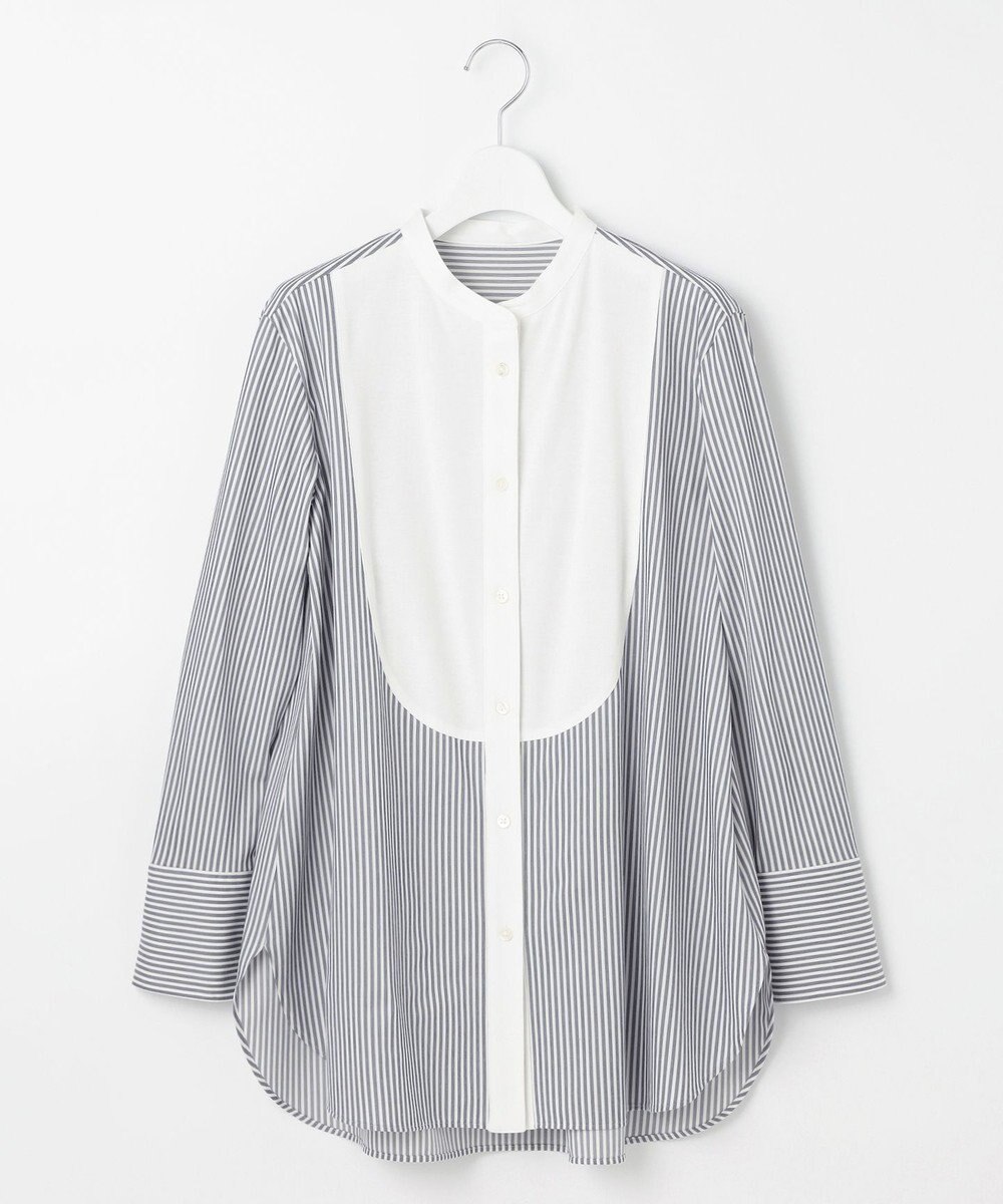 自由区 【洗える】ストレッチシャーティング ブザムシャツ 
