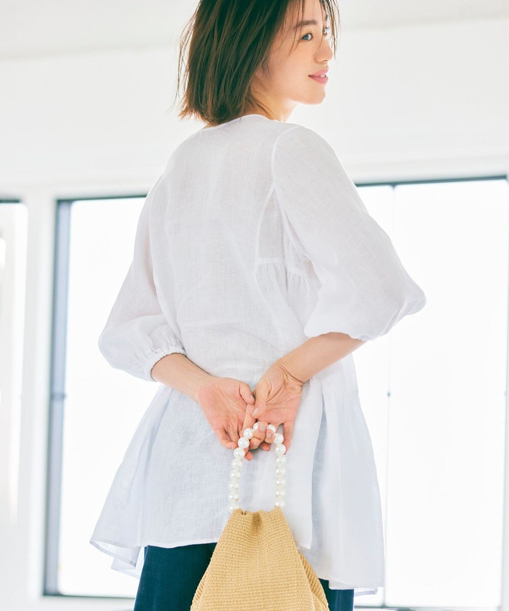 23区 【STORY7月号掲載】LIBECO ティアード チュニック ブラウス 