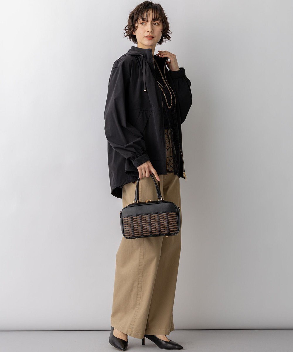 23区 2WAY ストレッチタフタ ボリュームスリーブブルゾン 