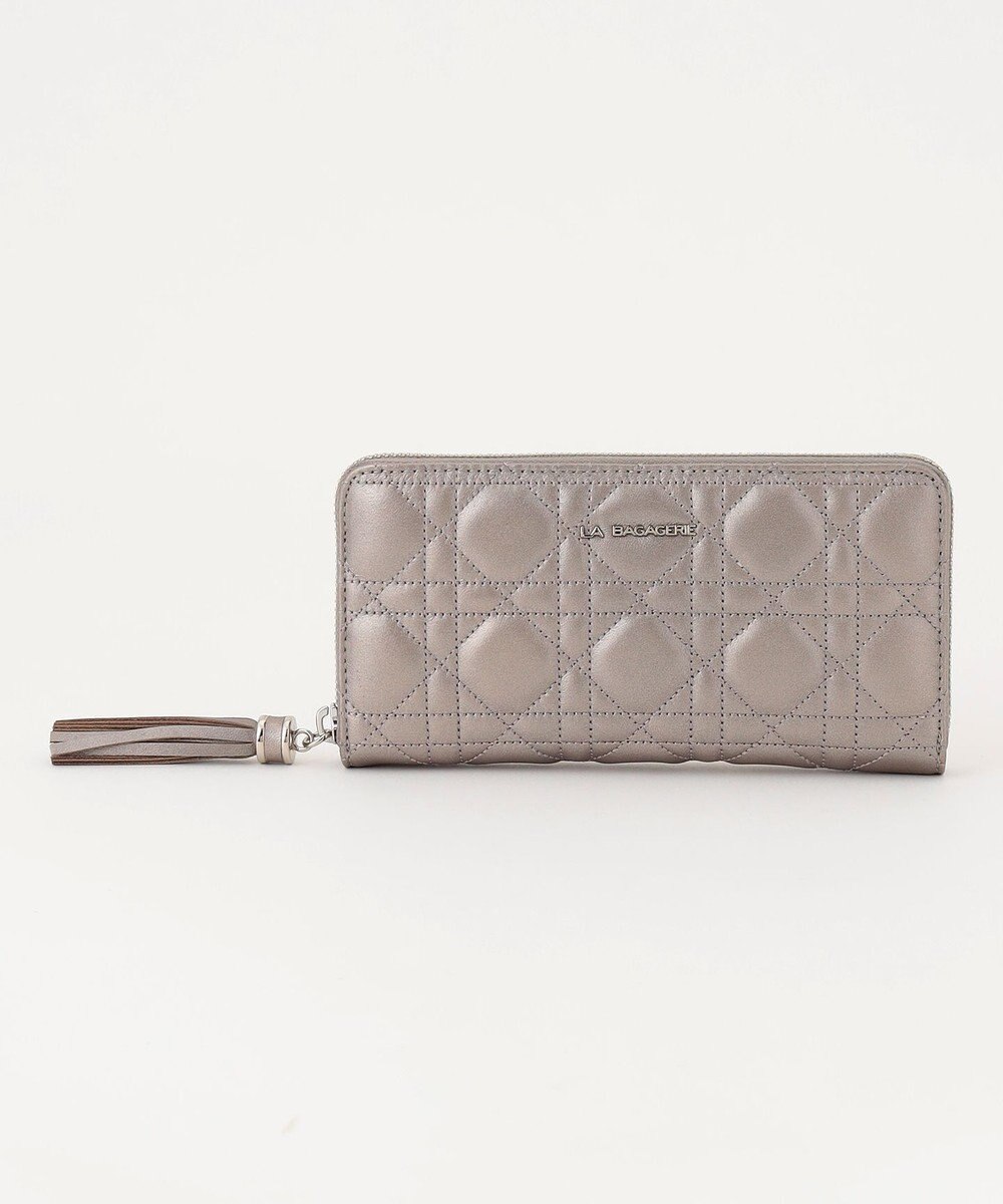 LA BAGAGERIE シープキルティング　ラウンドウォレット 