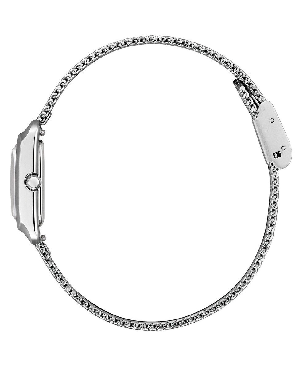 CITIZEN 【光発電エコ・ドライブ】ハンサムなスクエアケース 替えバンド付き シルバー ブルー 