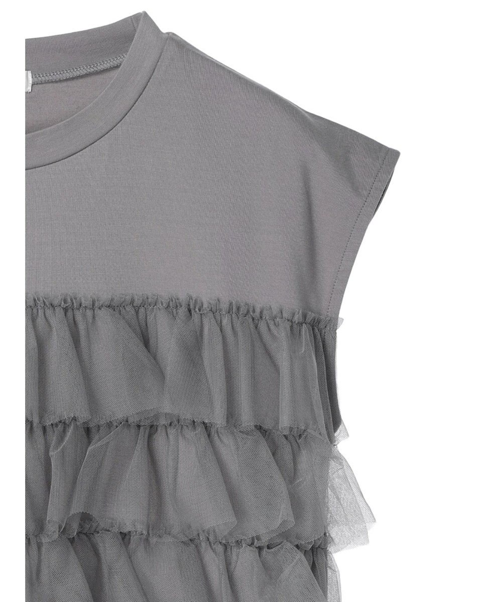 Green Parks フレンチスリーブチュールティアードプルオーバー 