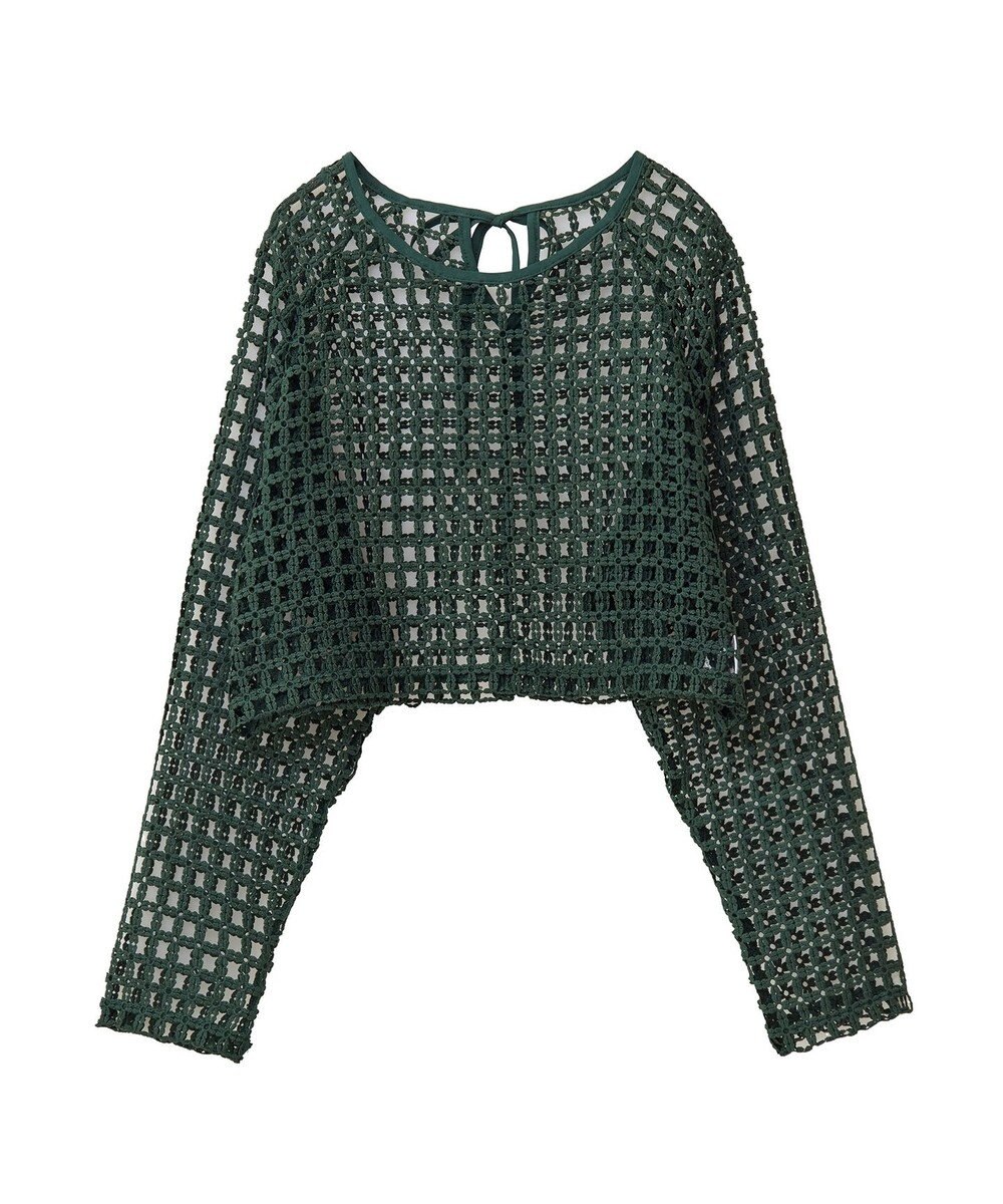 Green Parks ・ＳＵＧＡＲ　ＳＰＯＯＮ　フラワーメッシュプルオーバー 