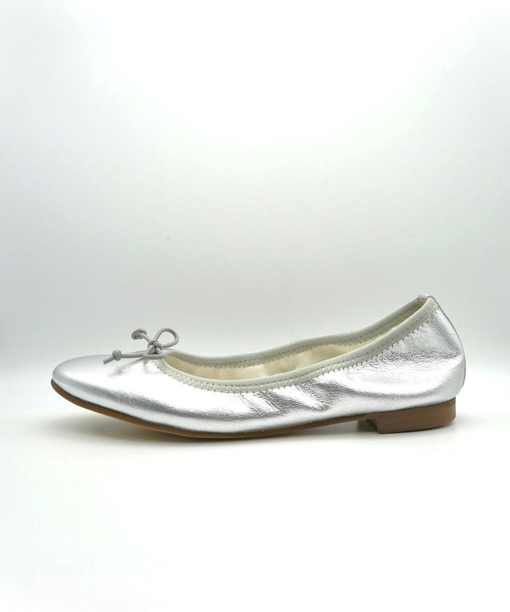 nouvelleRobe Oū サイズ追加【本革・高反発】Round ラウンドトゥ メタリックバレエシューズ 