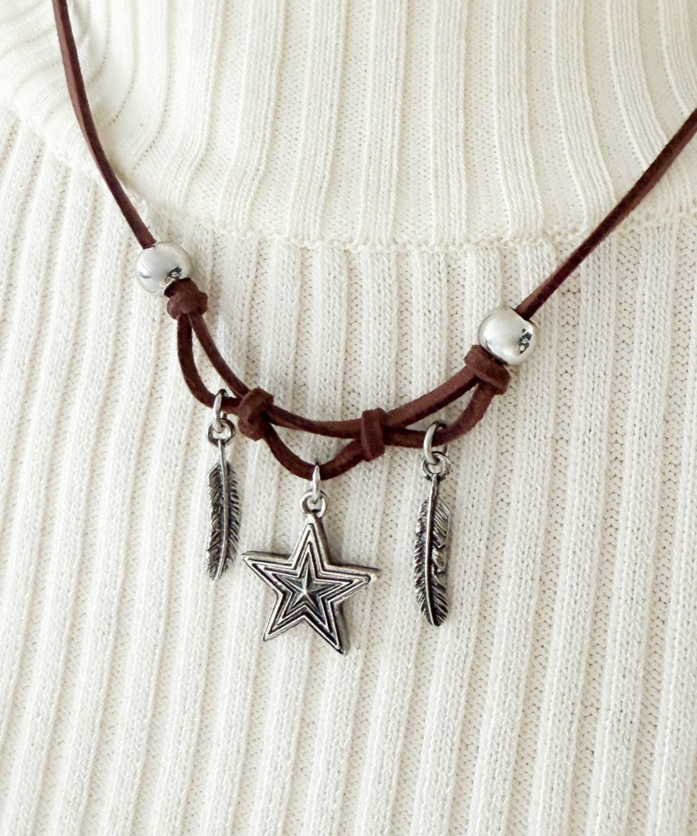 WEGO Lモチーフパーツコードネックレス 