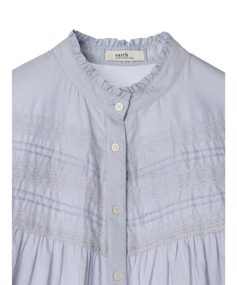 earth music&ecology ピンタックレースブラウス 