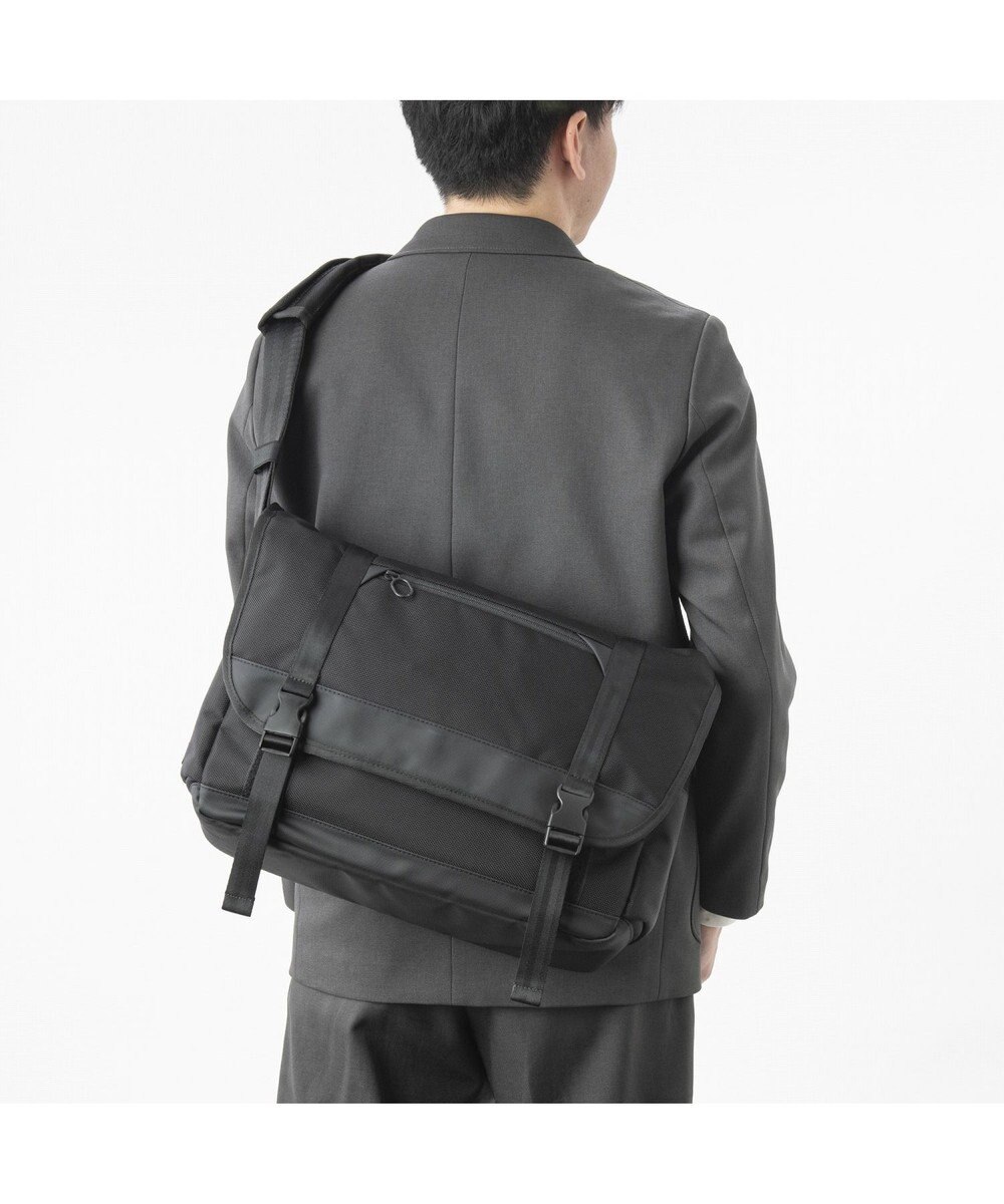 ACE BAGS & LUGGAGE ace. バフェクト ショルダーバッグ 11.0インチタブレット収納可能 A4サイズ 14inchPC収納PC収納 15L 17622 エース ブラック