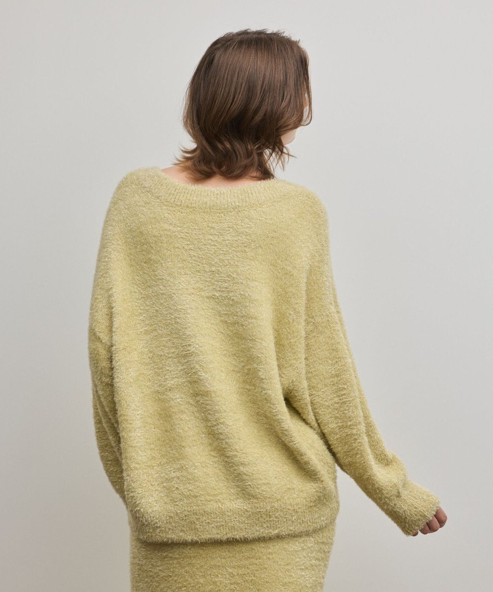 GRACE CONTINENTAL ラメフェザーニットトップ 