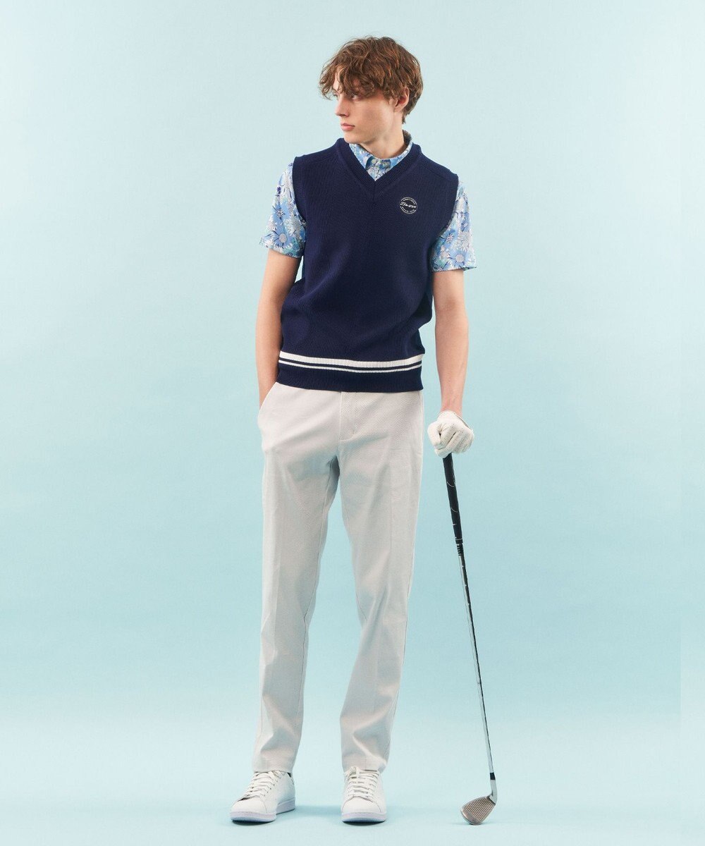 23区GOLF 【MEN】【UVケア/吸水速乾】スプリングフラワー柄 半袖ポロシャツ 