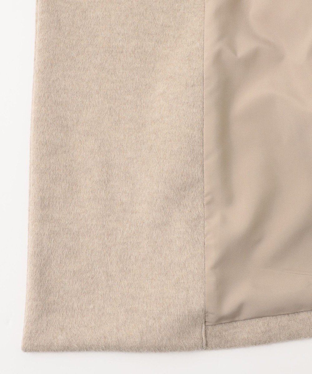 自由区 【WEB限定】ブラッシュドビーバー ショート丈ノーカラーコート 