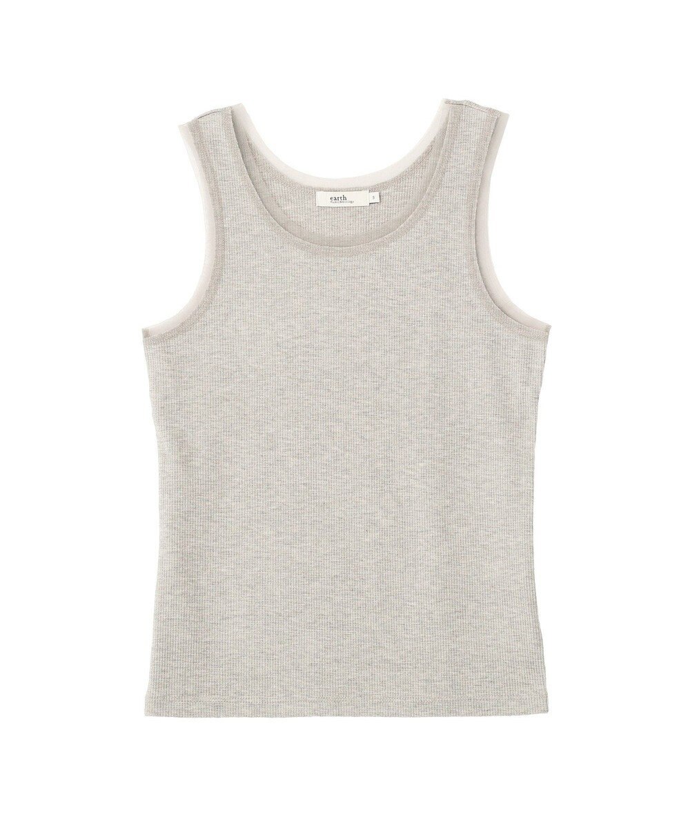 earth music&ecology エッジチュールラメテレコタンクトップ 