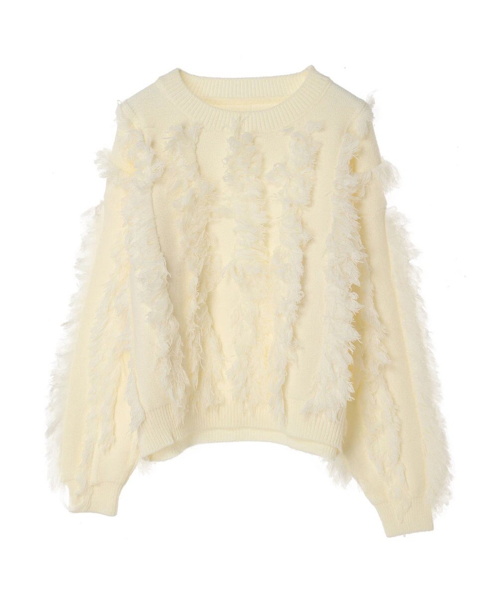 CRAFT STANDARD BOUTIQUE ボリュームフリンジニットプルオーバー 