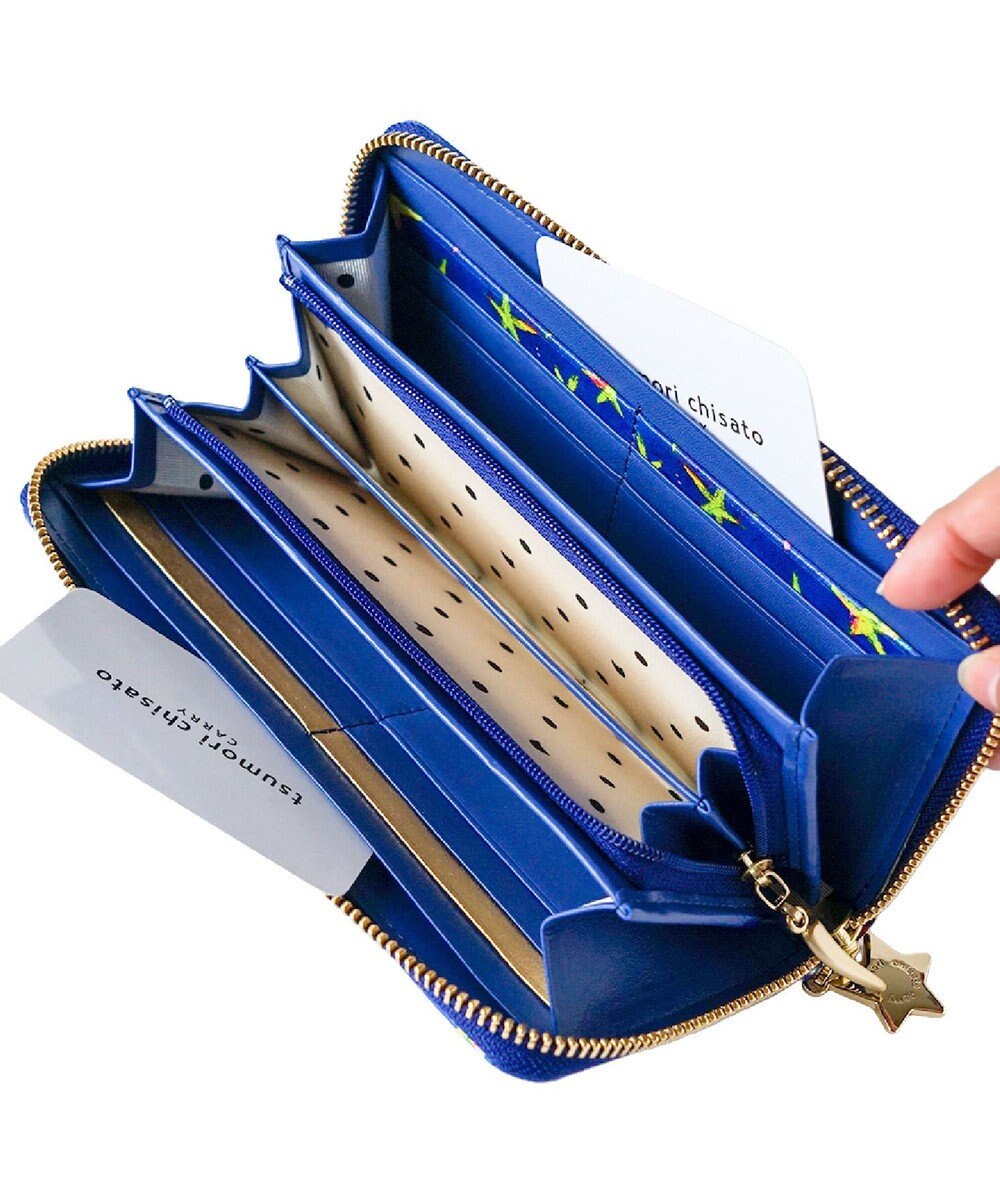 tsumori chisato CARRY エジプシャンスター ラウンドファスナー長財布 【きめ細かな羊革】 