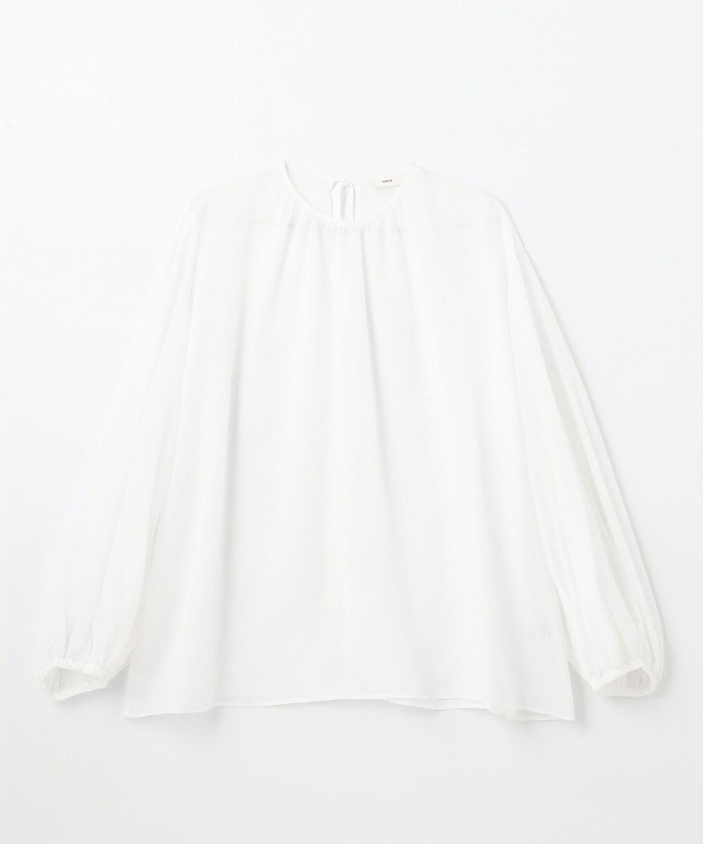 NAVE 【Nave】ブライトシアーボイル ギャザーブラウス 