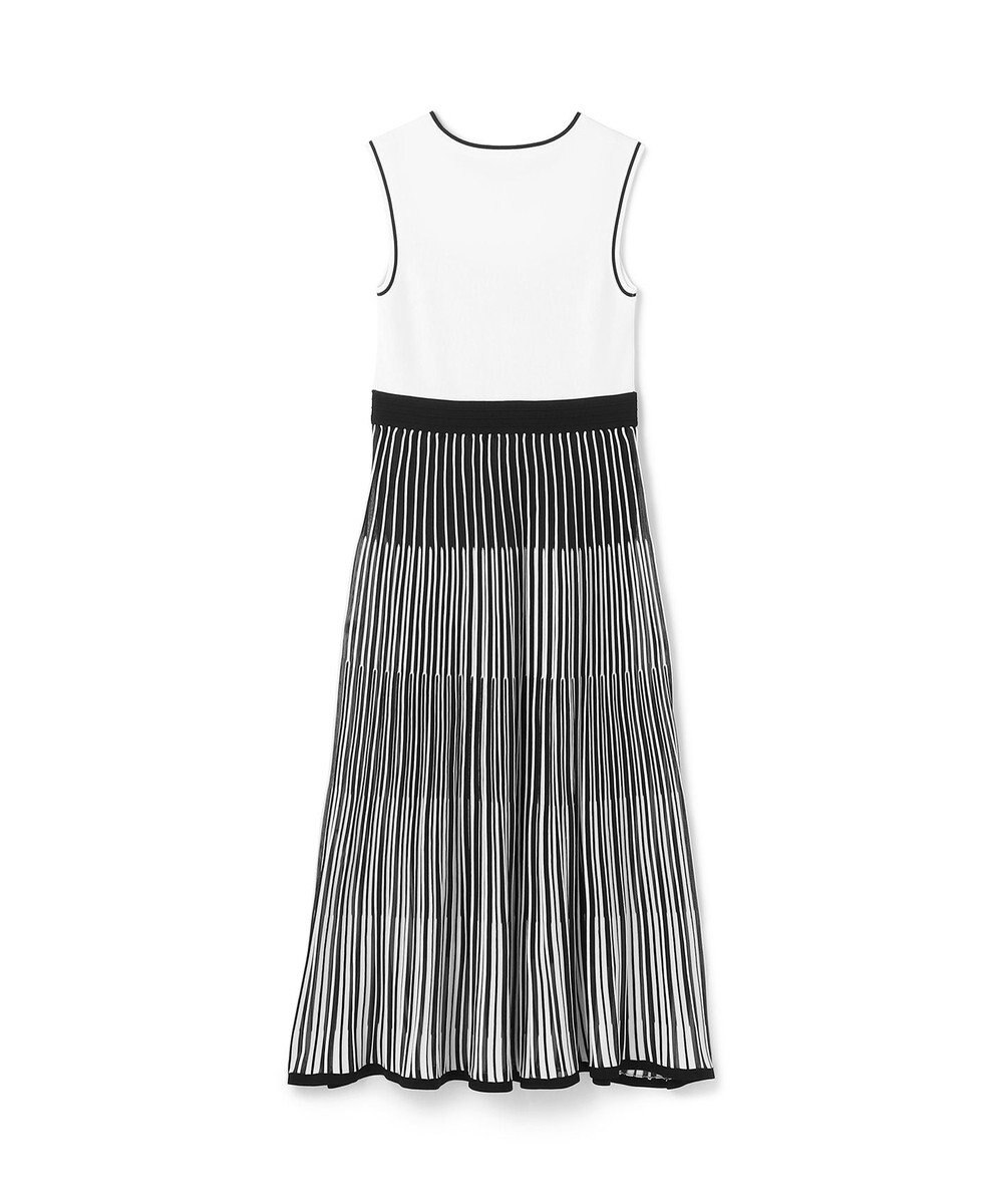 GRACE CONTINENTAL バイカラーシアーニットワンピース 