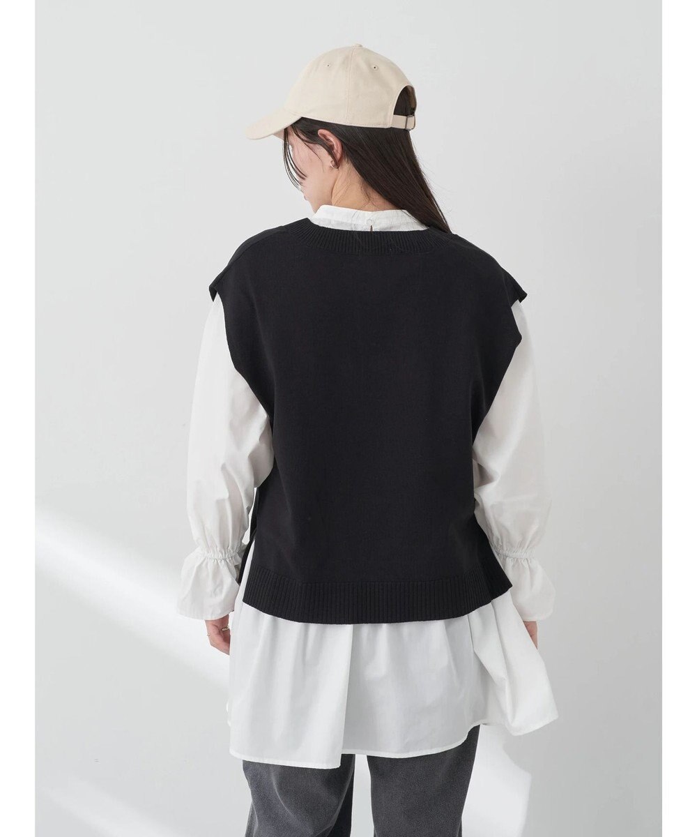 earth music&ecology ＳＥＴ２点Ｖネックベスト＋スタンドカラーチュニック 