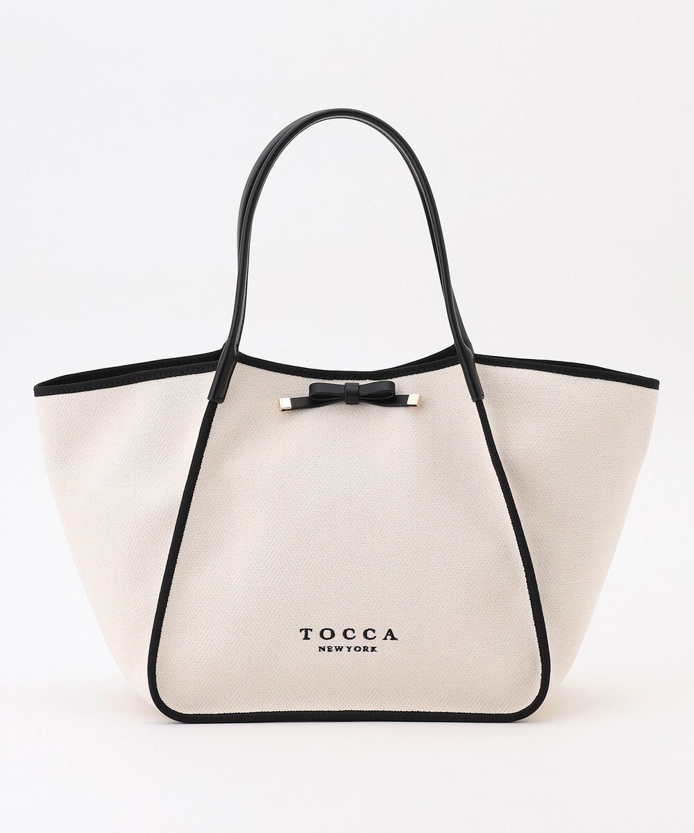 TOCCA 【A4サイズ対応】TRIM RIBBON CANVASTOTE トートバッグ 