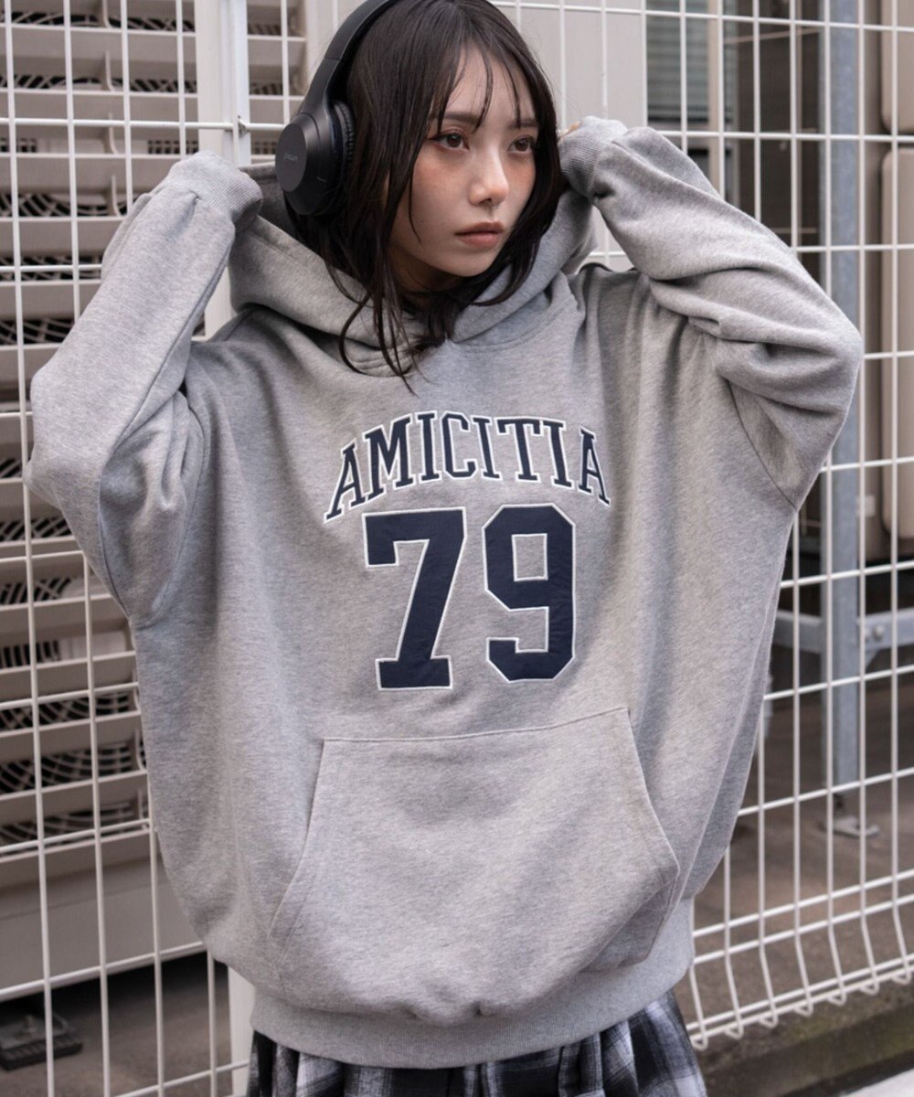 WEGO グラフィックビッグプルパーカー 