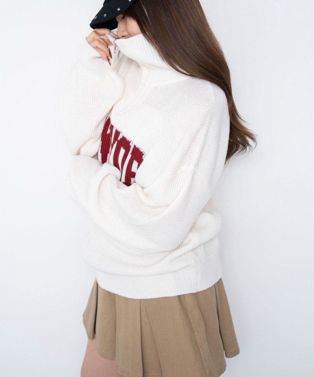 WEGO NEWYORKハーフジップニット 