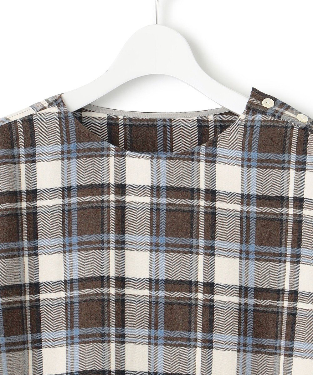 23区 【洗える】CANCLINI メルトン チェック ブラウス 