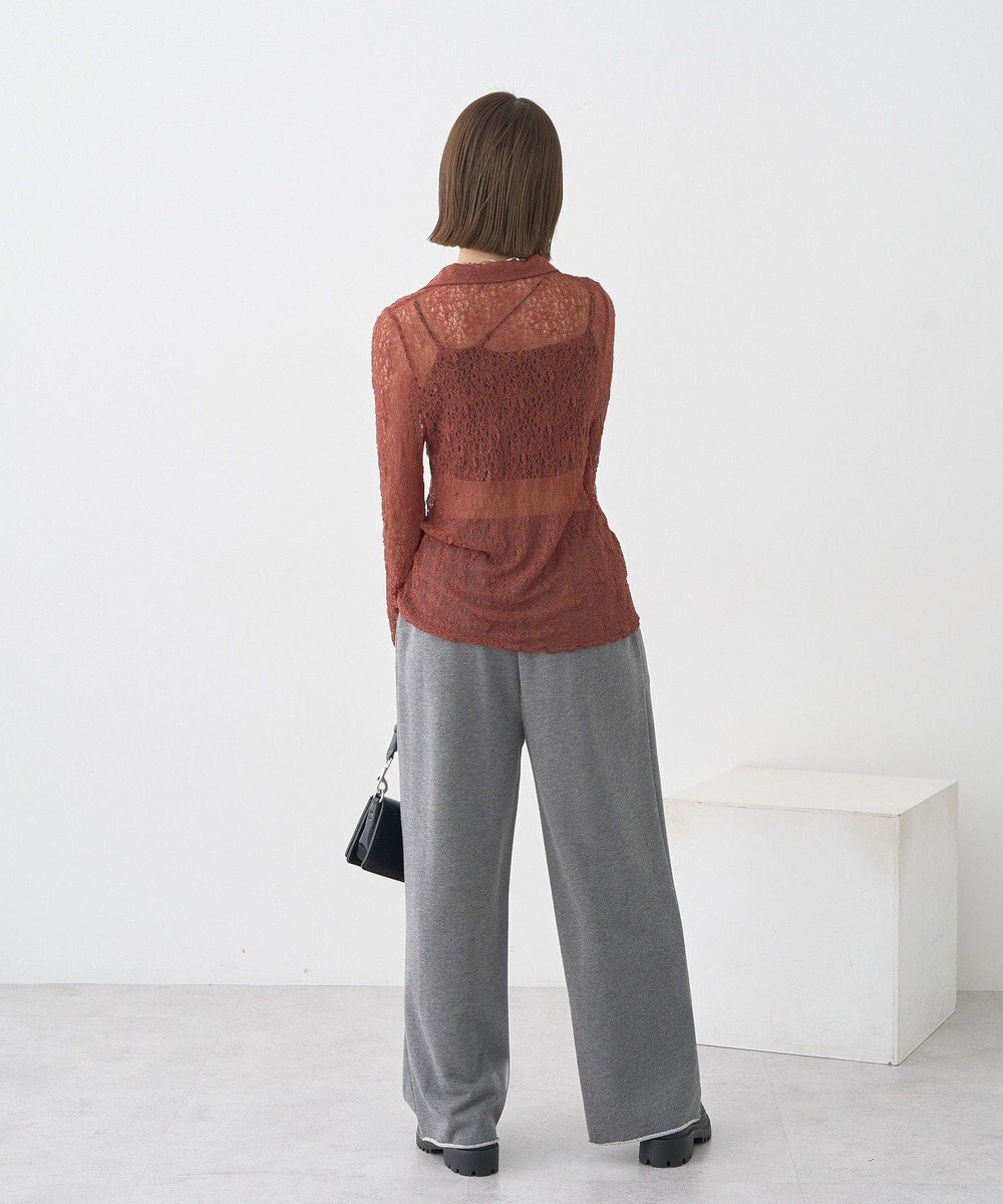 earth music&ecology ストレッチレースシャツ 