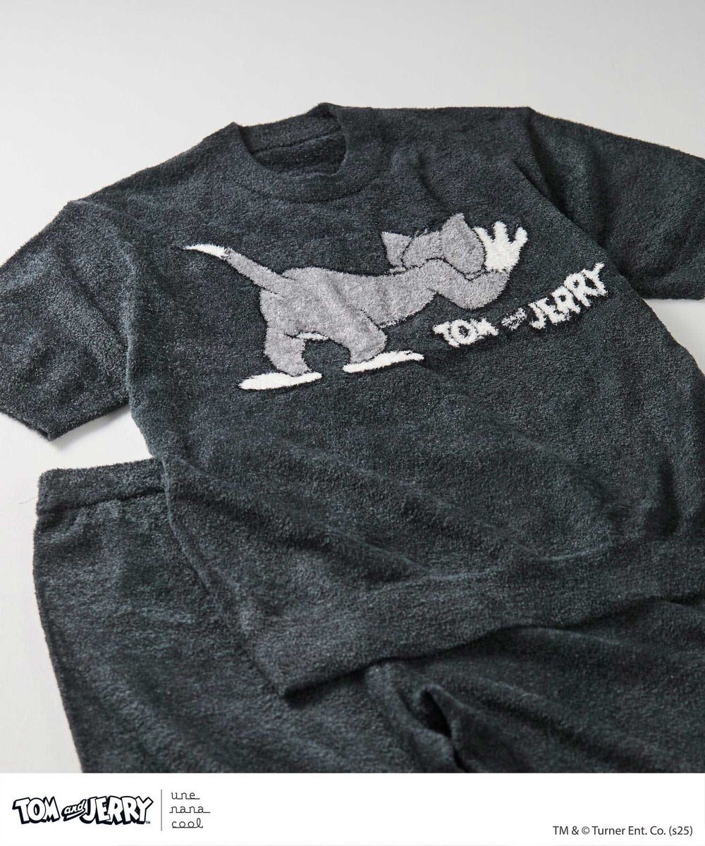 une nana cool トムとジェリー × une nana cool なめらかふわふわプルオーバー&ハーフパンツセット 